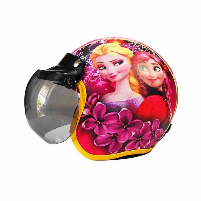 Helm Anak Cewek Model Bogo Karakter Frozen Elsa/Helem Anak SNI/ORI murah