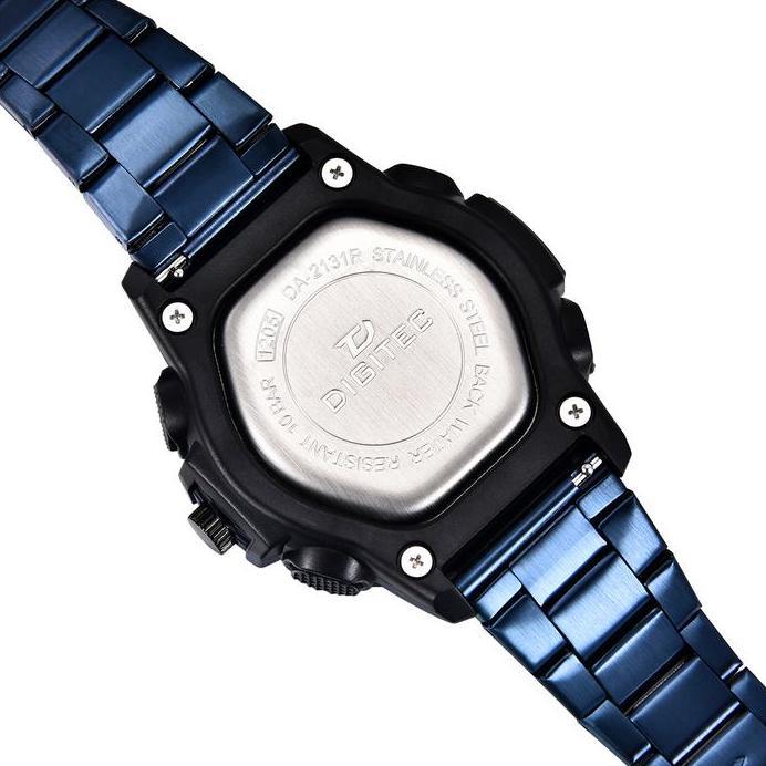 Digitec DA-2131R Jam Tangan Pria Analog Digital 2131 Stainless Biru