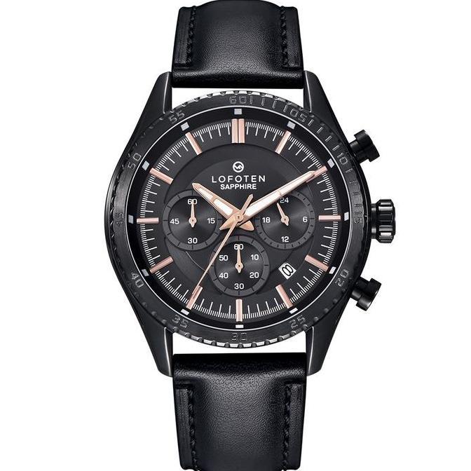 LOFOTEN Jam Tangan Analog Pria F-6518MC Genuine Leather Strap