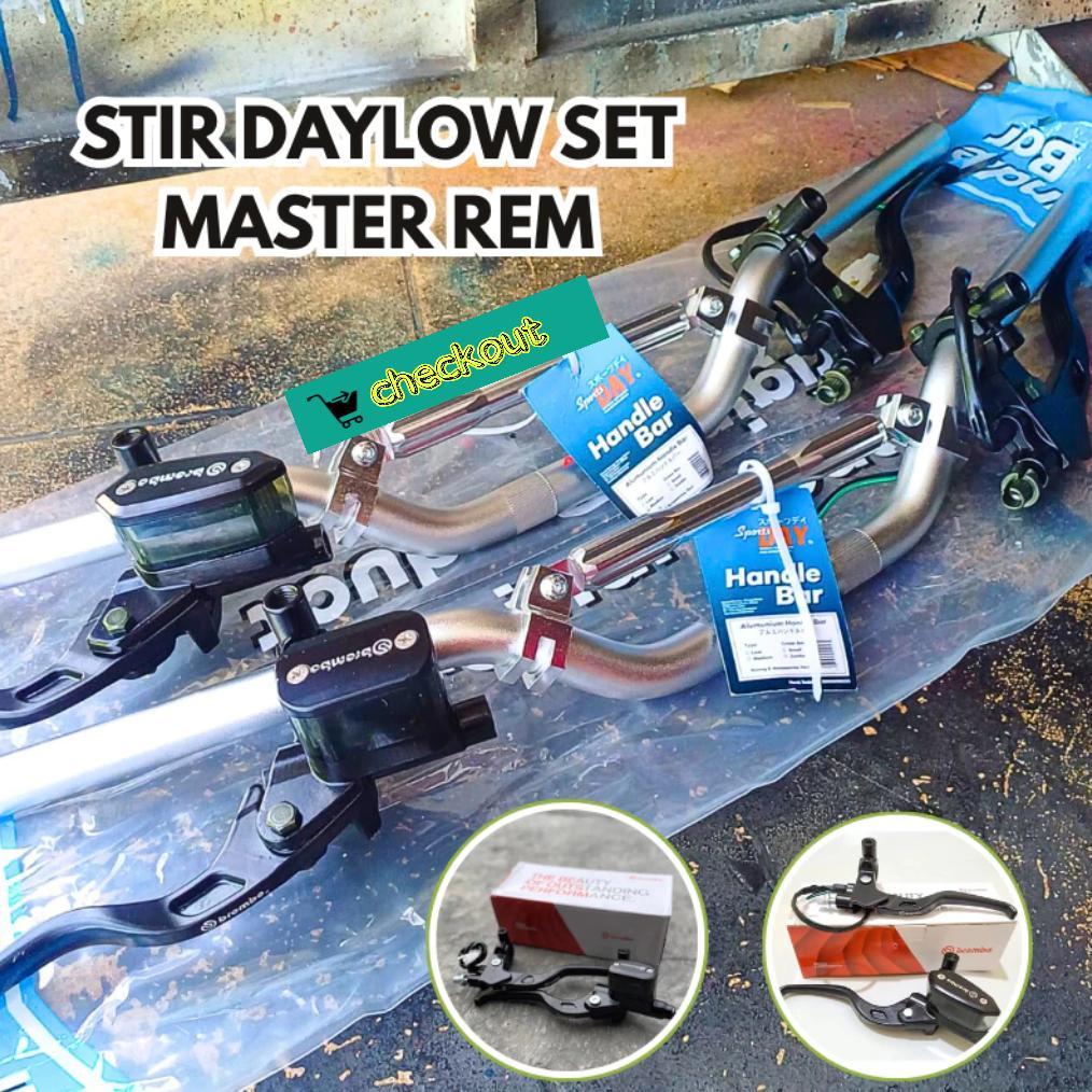 Paket Stang stir Day Adaptor Set Master Rem Brembo Universal