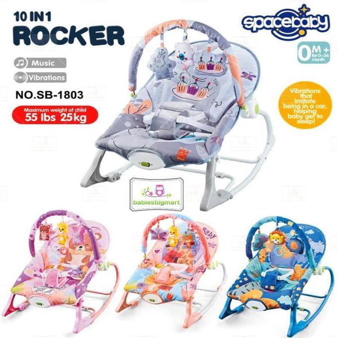 Bouncer Spacebaby Rocker Baby ZX 1803 Kursi Goyang Space Baby
