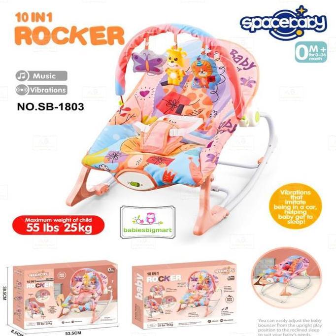 Bouncer Spacebaby Rocker Baby ZX 1803 Kursi Goyang Space Baby