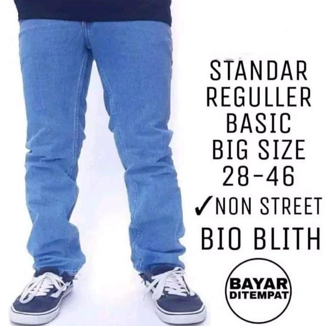 UVALL DENIM  - Celana Jeans Panjang Pria original Model Reguler Loose Fit Standar Basic Bahan Non St
