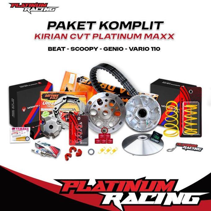 Paket Kirian Cvt Beat Fi Scoopy Fi Esp 2021 Beat Karbu Genio Full Komplit - Platinum Racing Kualitas