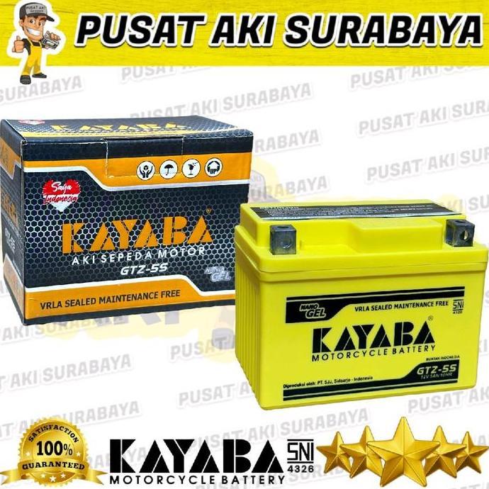 Promo ACCU KERING ASLI ORIGINAL AKI KYB GTZ5S KAYABA GTZ5S 5 AMPER MOTOR TRAIL HONDA CRF 150 CRF L V