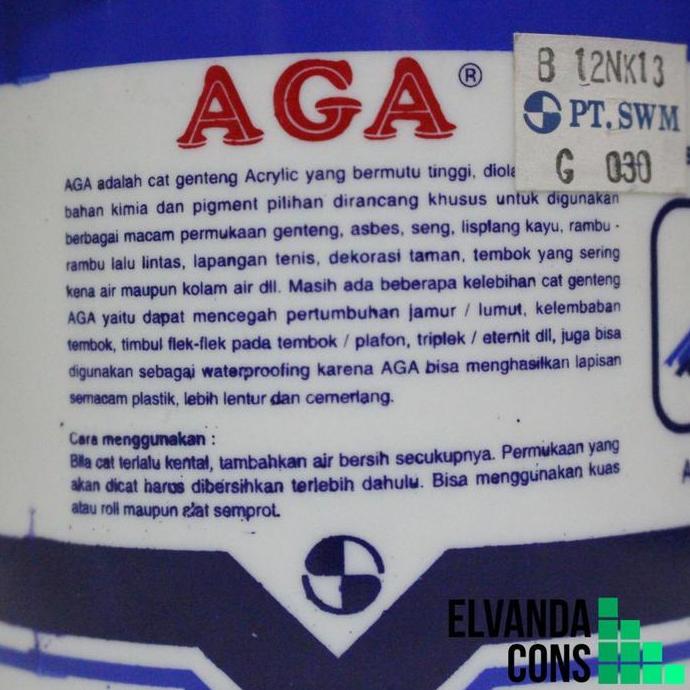 AGA Cat Genteng/Seng/Cat Kolam Waterproofing Anti Bocor Roof Paint