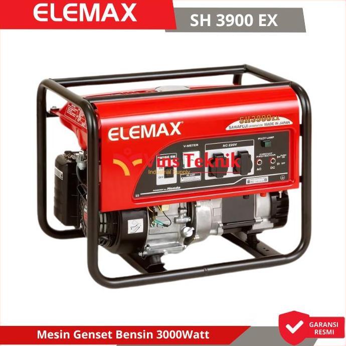 ELEMAX SH 3900 EX Mesin Genset Bensin Generator 3000Watt 3.3KVA SH3900EX