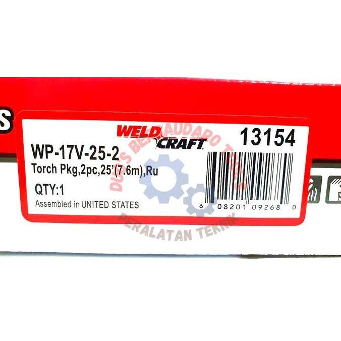 Terjangkau Tig Torch Weldcraft Wp-17V-25-2 Usa | Stang Las Argon Wp 17 Weldcraft