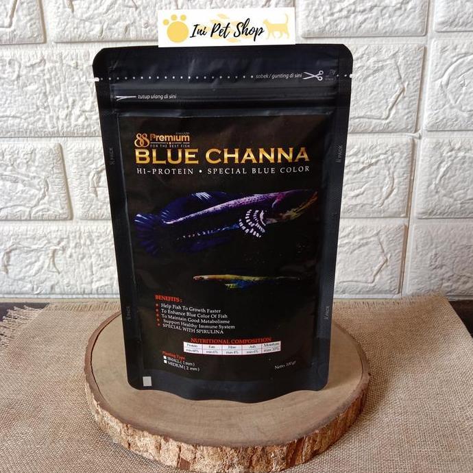 PREMIUM BLUE CHANNA PELET 88 PREMIUM BLUE CHANNA 100GR