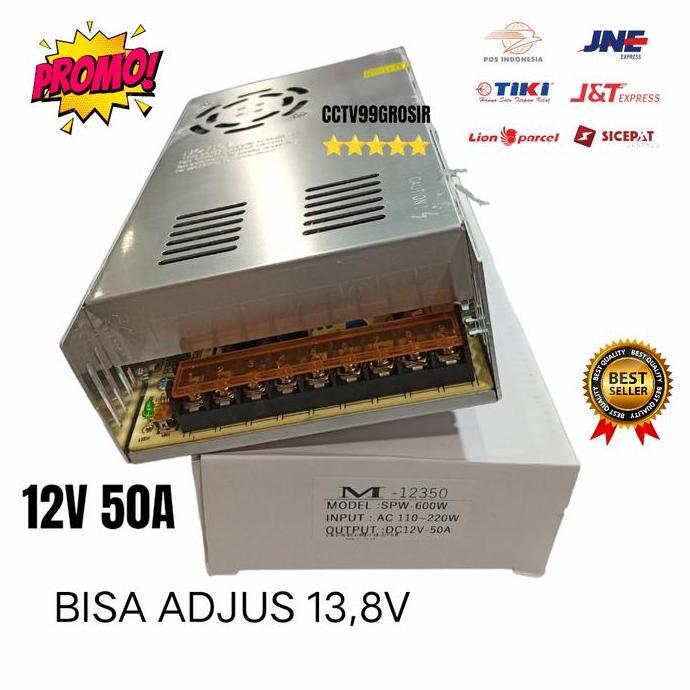 NEW PSU 50A 12V 600W Power Supply 12Volt 50 Amper TRAFO/TRAVO INDOOR 50A