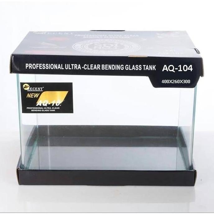 Recent AQ 104 Aquarium Kaca Bending 40x26x30 cm