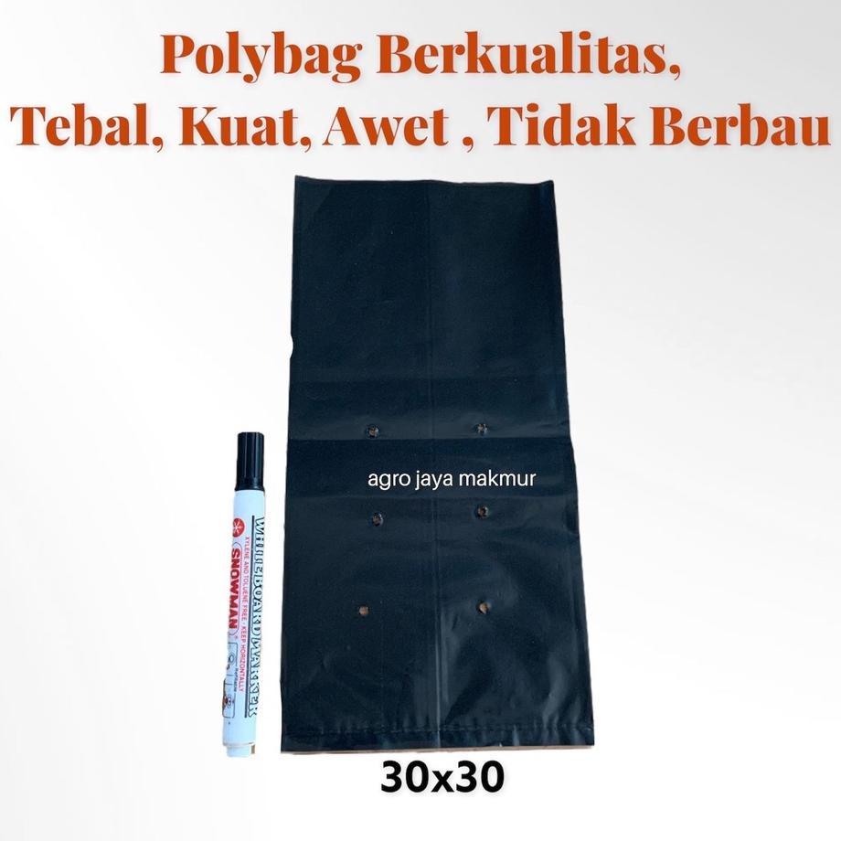 Bisa Cod Polybag / Polibag Tanaman Tebal, Kuat, Awet Pot Plastik Bunga (20X20 25X25 30X30 40X40) Per
