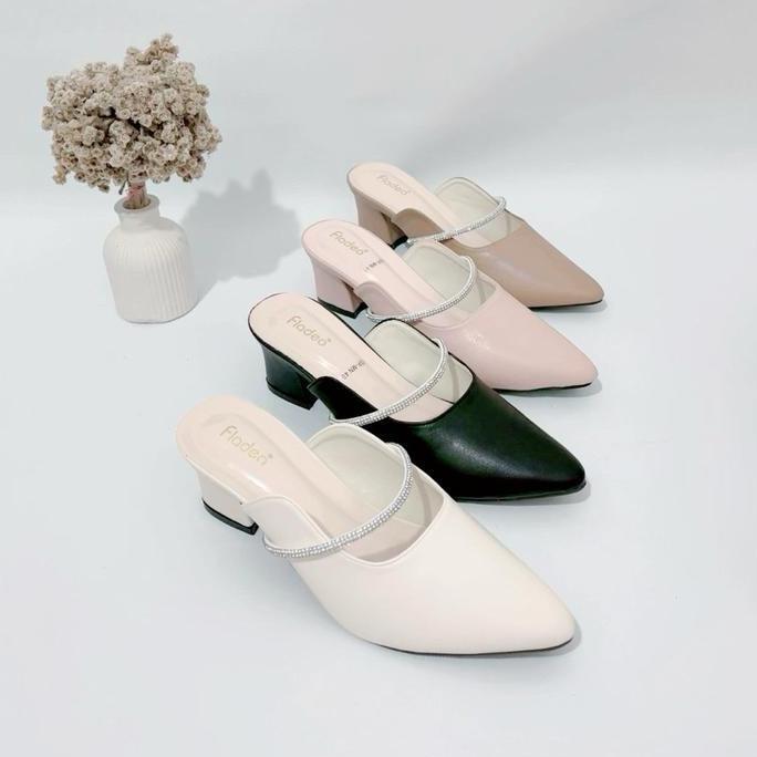 3rabanapusat - sandal heels 5cm u permata cantik mempesona cocok untuk pesta kondangan arisan jalan 