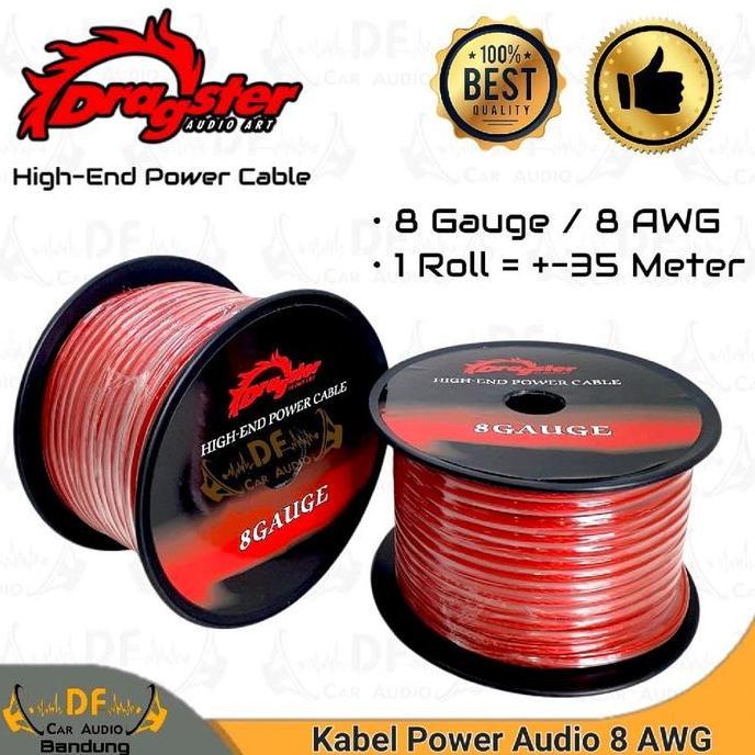 Kabel Power 8 AWG Dragster / Kabel Power Audio Mobil 8 AWG Dragster / Kabel Strum Audio Mobil 8 AWG 