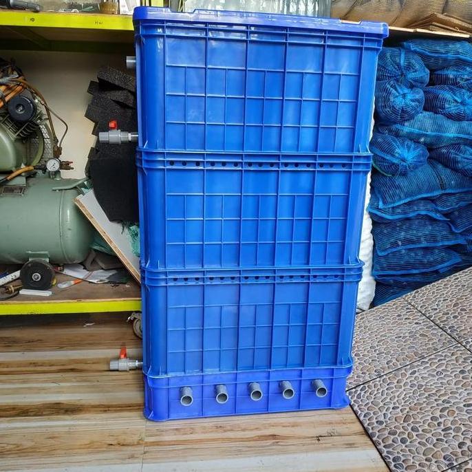 TRICKLE FILTER KOLAM IKAN 3 Box Jumbo + Box LAMPU UV