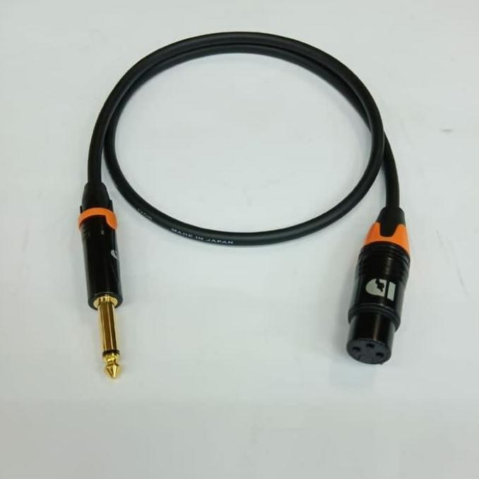 Kabel Mic 5 Meter Canare Made In Japan + Jack Akai Male To XLR Female