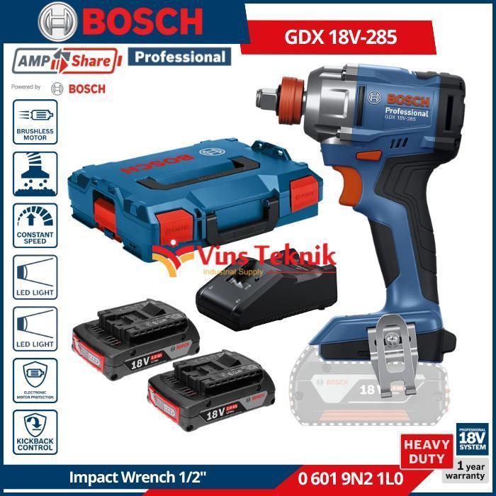 BOSCH GDX 18V 285 Brushless Impact Wrench Impact Driver 500 Nm GDX 18V-285