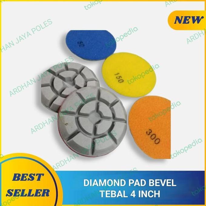 Diskon Diamond Pad Floor Polishing/Diamond Pad Bevel/Diamond Pad 4 Inch Tebal