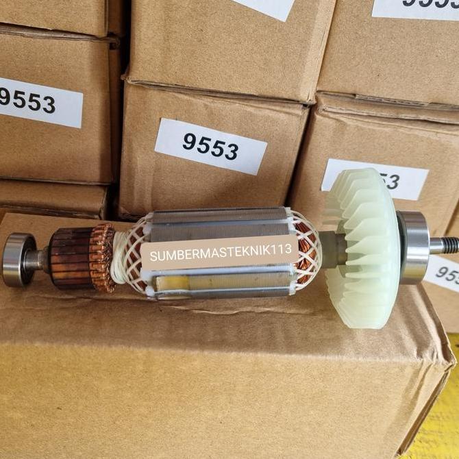Miliki Angker Makita 9553 Armature Rotor Mesin Gerinda Tangan Makita 9553 B 9553Nb 9553B Polos