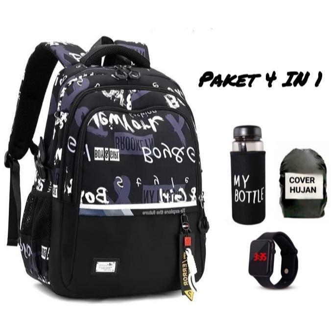 Promo Bulan Ini [ Bonus Jam-Rain Cover ] Tas Anak Laki Laki Sd Motif- Tas Sekolah Anak Laki Laki Per