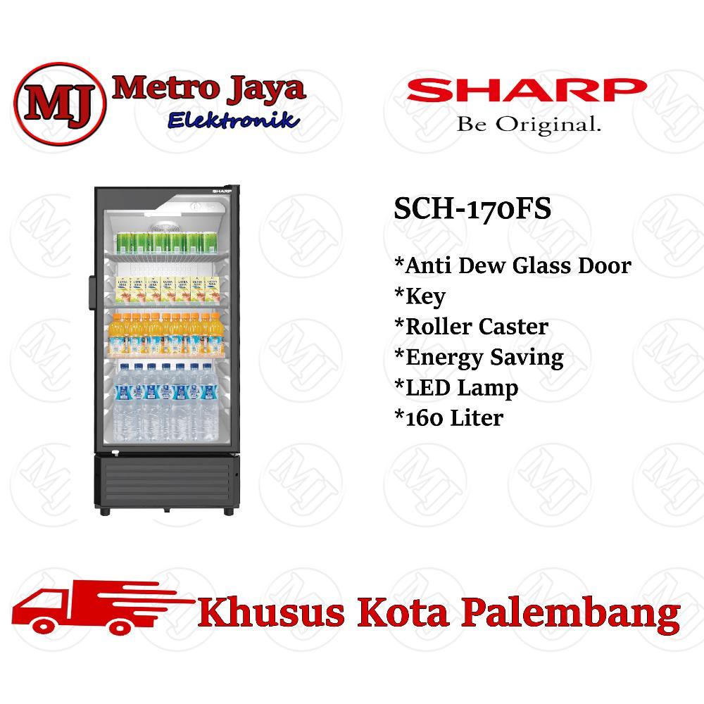 Ready SHOWCASE SHARP SCH 170 FS Kulkas Minuman 3 rak kulkas minuman sharp