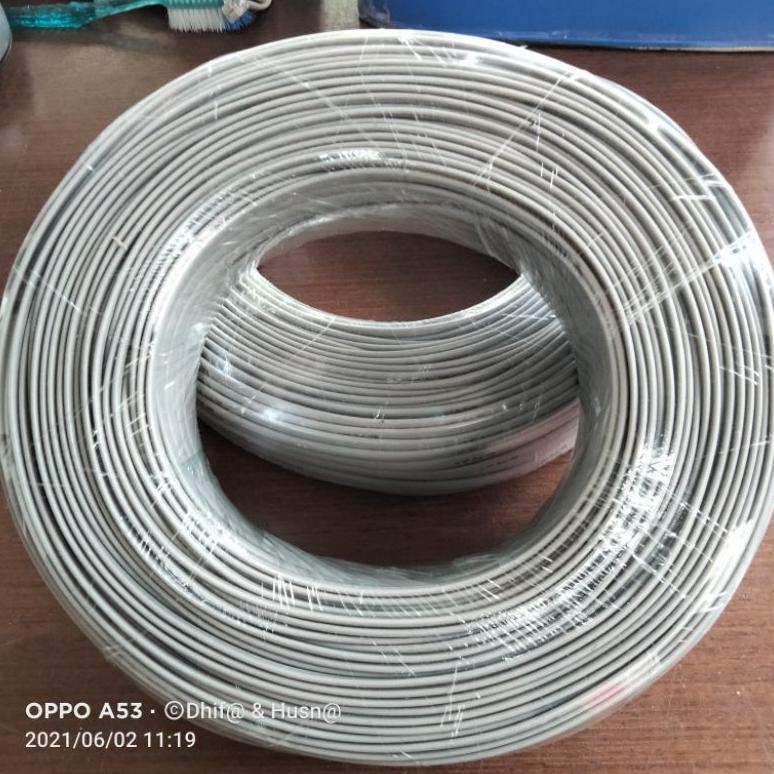 kabel line cord telepon isi 4 kabel 1 roll