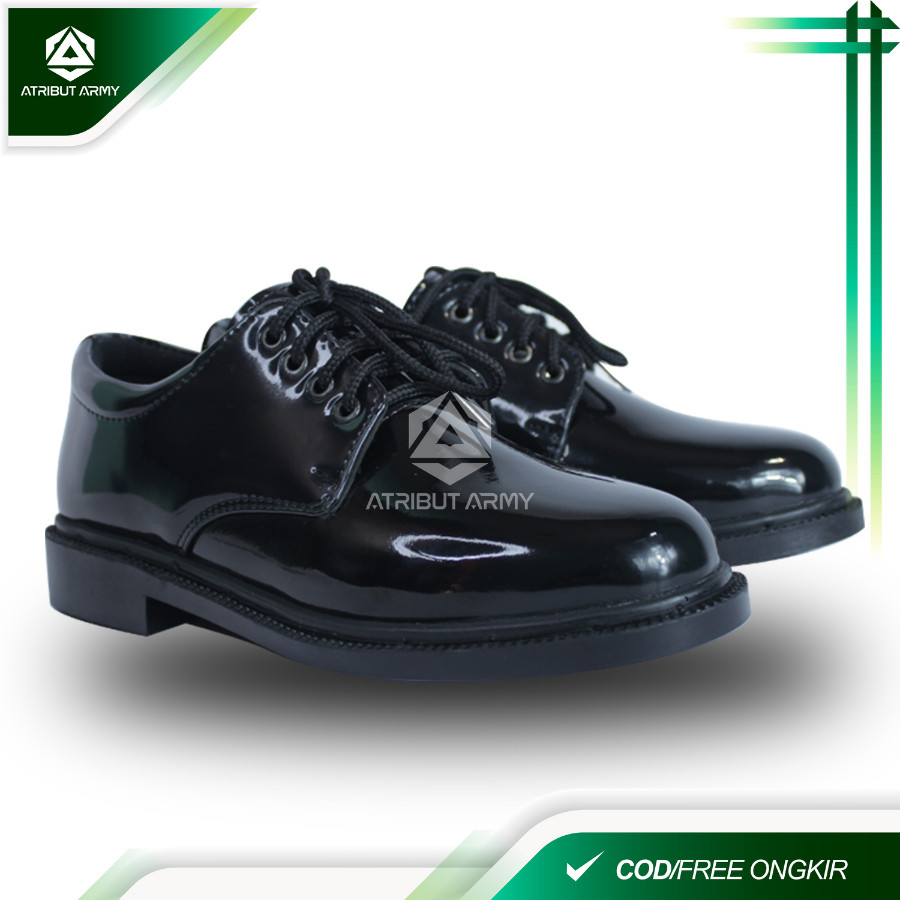Sepatu Pdh Pendek 01 Tni Dinas Pdh Tni Ad Al Au Pria Polri Security Satpam Polisi Sepatu Kerja - Dt0