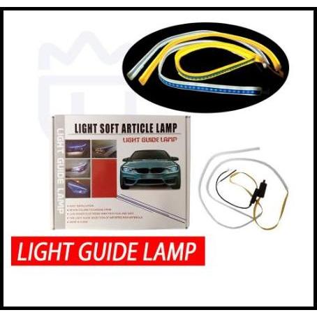 HOT DEAL LAMPU DRL FLEXIBLE PANJANG 45CM DENGAN FUNGSI SEN LAMPU MOBIL 