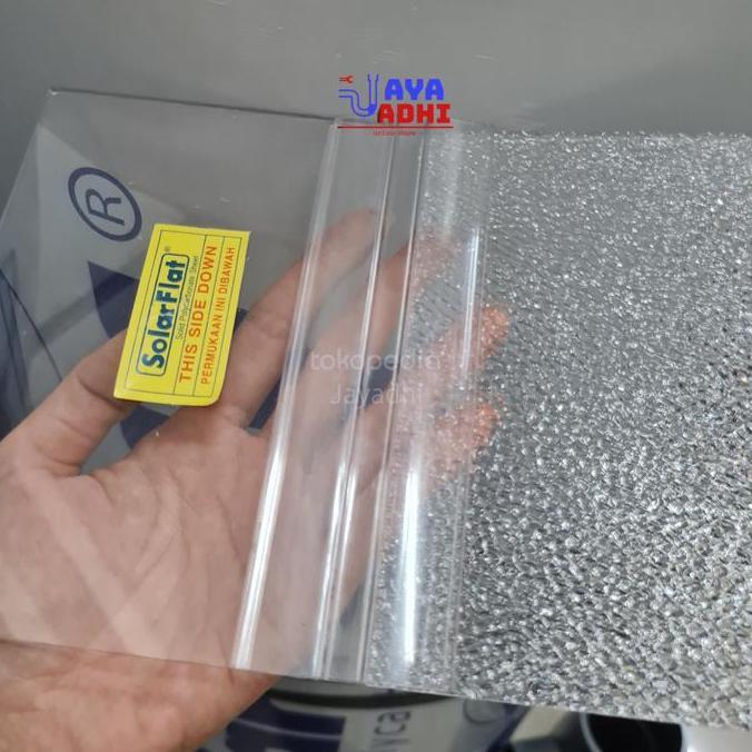 Solartuff 3mm ECERAN / LEMBARAN / Per POTONG - Solar Flat Atap Bening Transparan Impralon YAN