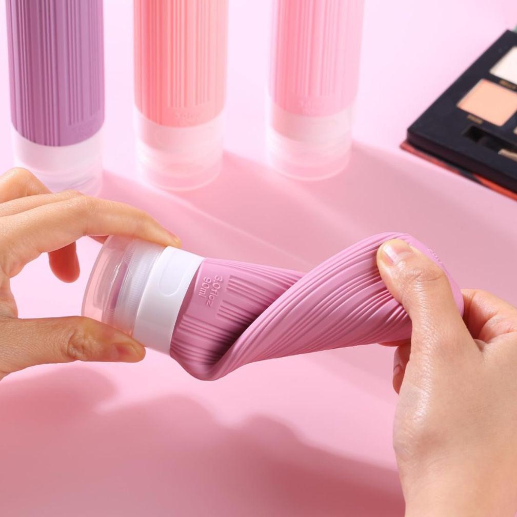 Botol Sabun Travel / Botol Shampoo Portable / Botol Travel Kit Set / Travel Set Isi 6Pcs Toiletries 