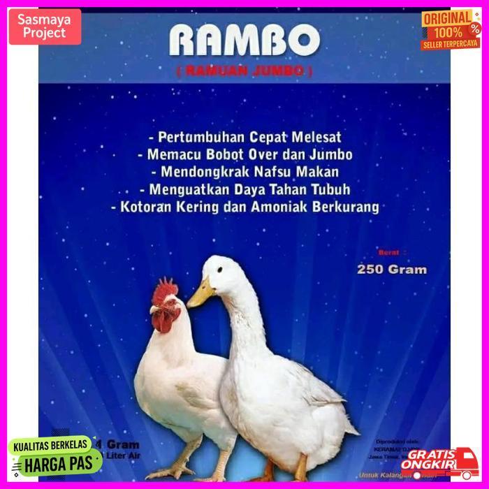 Exclusive Rambo ( Ramuan Jumbo ) - Vitamin Ayam Broiler - Untuk Bebek - Entok - Penjantan - Joper - 