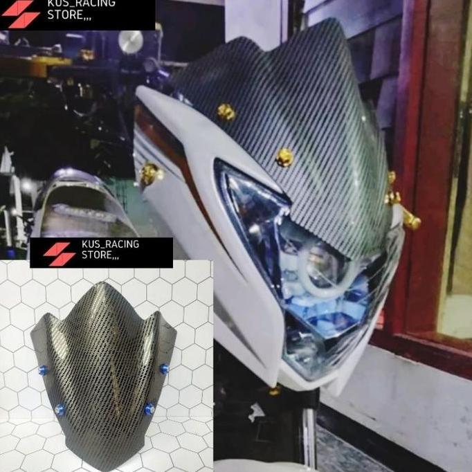 Visor Satria Fu Facelift Carbon Winshield Fu Facelift Carbon Plus Baut L Variasi High Quality