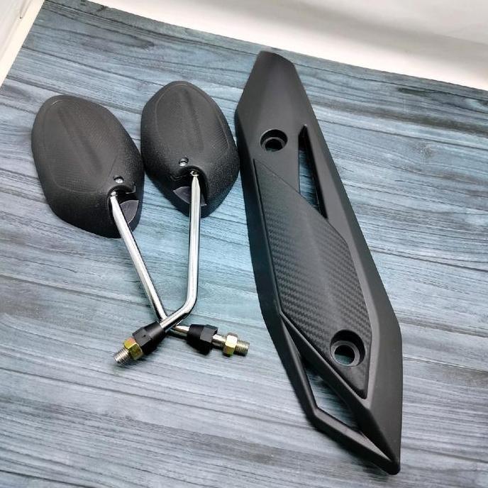 Tameng Knalpot Beat Fi 2017-2019 + Spion Chkrome Standar Ori Beat Fi Beat Eps Beat Street Motorcycle