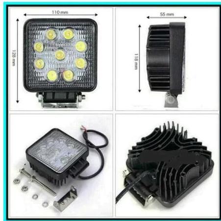 Lampu Tembak Lampu Sorot 9 Mata Led 27Watt / Working Light Led 9 Mata 12-24Volt Promo