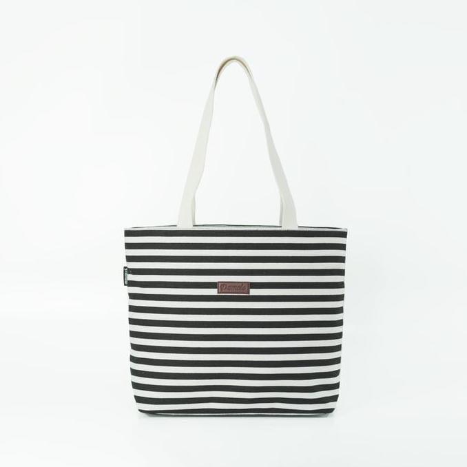 Bags- Pamole Tas Tote Bag Wanita Resleting Bahan Kanvas - Kina Series Tote  Bag