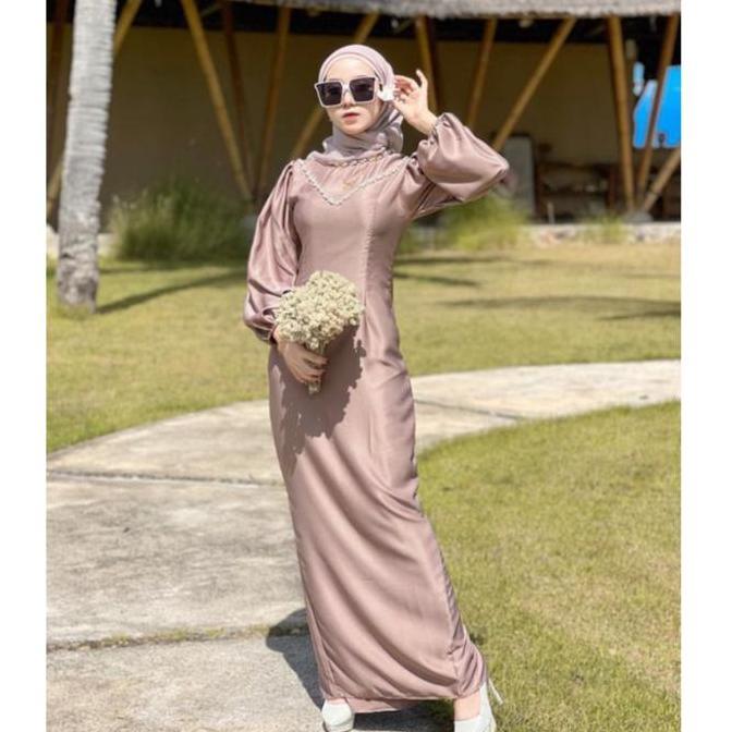 CALENDULA Dress Satin Kondangan Gaun Bridesmaid Lamaran Tunangan Wisuda Seragam Keluarga Nikahan SOR