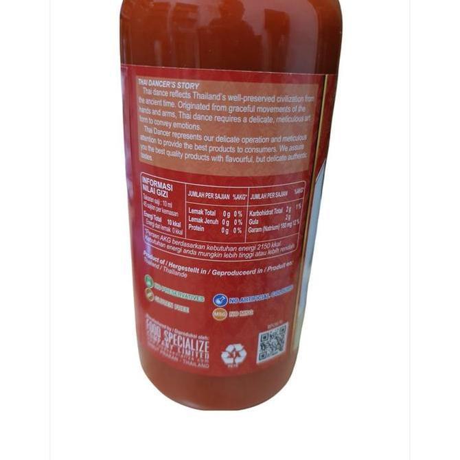 Foodx- Thai Dancer Sriracha Sauce 450 Ml Chilli Saus Pedas Thailand Halal