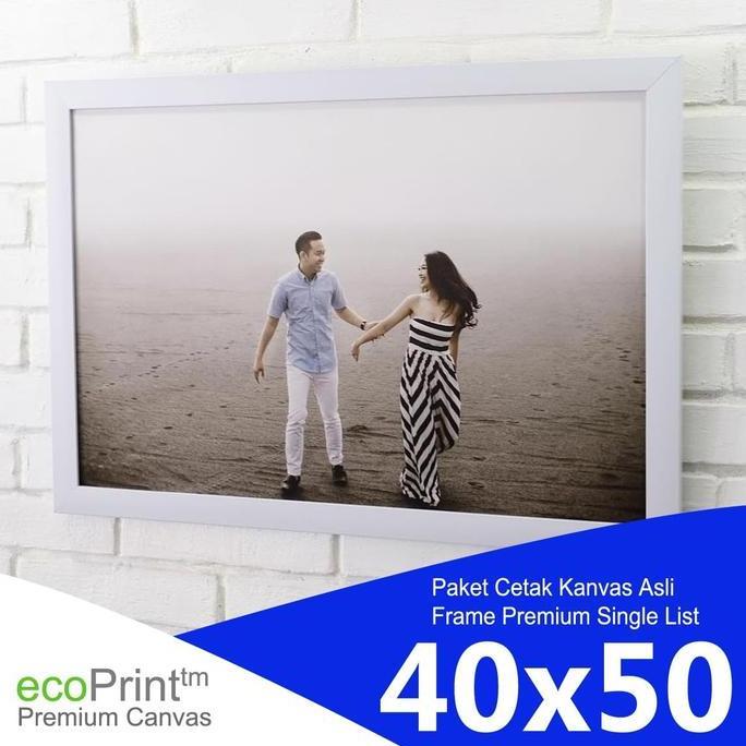 TERBARU Paket Cetak Foto Kanvas dan Bingkai Frame ukuran 40x50 A2 20R SSL