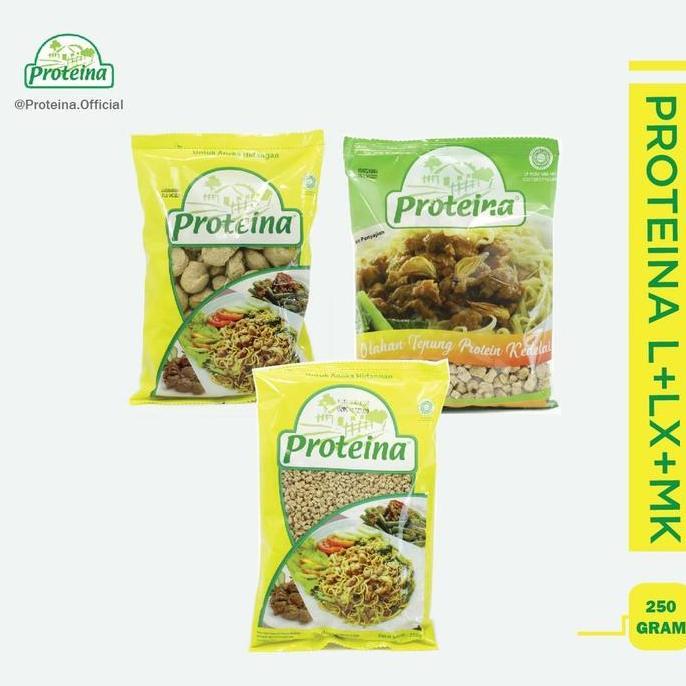 Foodx- Proteina L + Proteina Lx + Proteina Mk [Bundle 3Pcs] / Protein Nabati / Daging Nabati