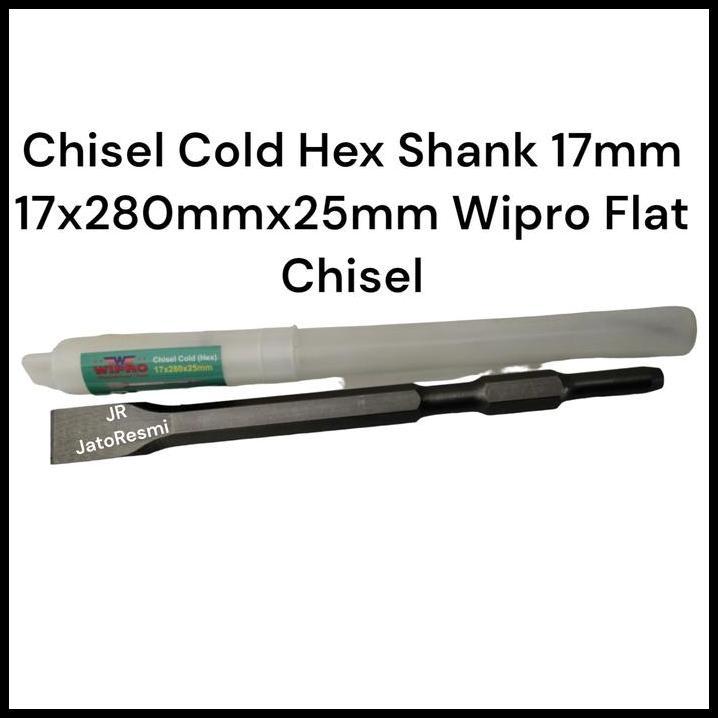 DISKON CHISEL COLD HEX SHANK 17MM17X280X25MM WIPRO FLAT CHISEL !