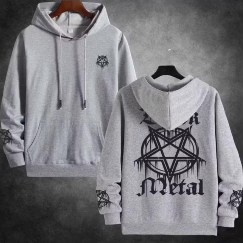HOT Jaket Hoodie Zipper Pria Premium Gambar Belakang Black Buck Metal Keren