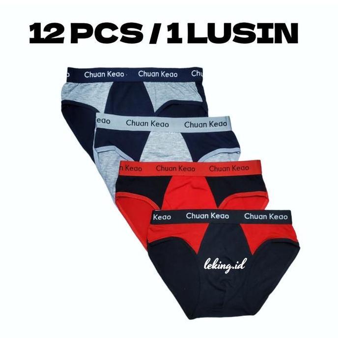 Gentle- Grosir 12 Pcs Celana Dalam Pria Pinggang Boxer Nyaman Dipakai / Fema-Ck