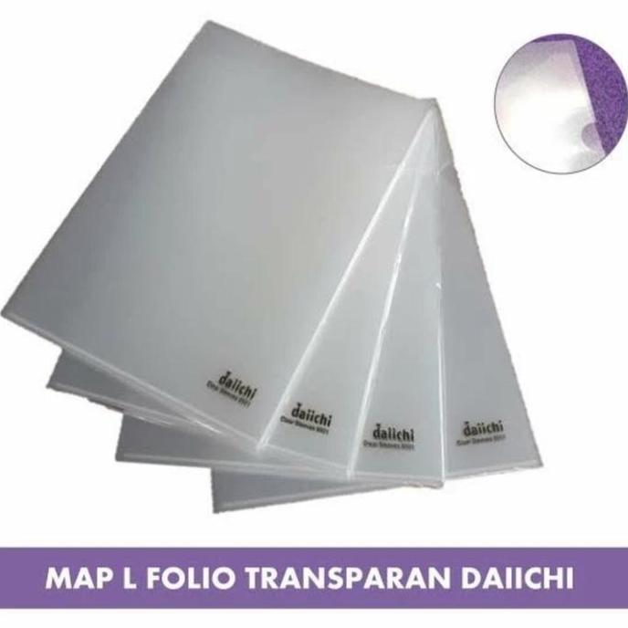 Wellply- Map L Daichi Folio Map Plastik Bening (12 Pcs)
