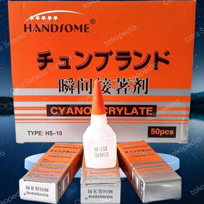 Murah Handsome Lem Power Glue Lem Korea Serba Guna Botol Warna Kuning & Merah Kering Cepat Untuk Sep