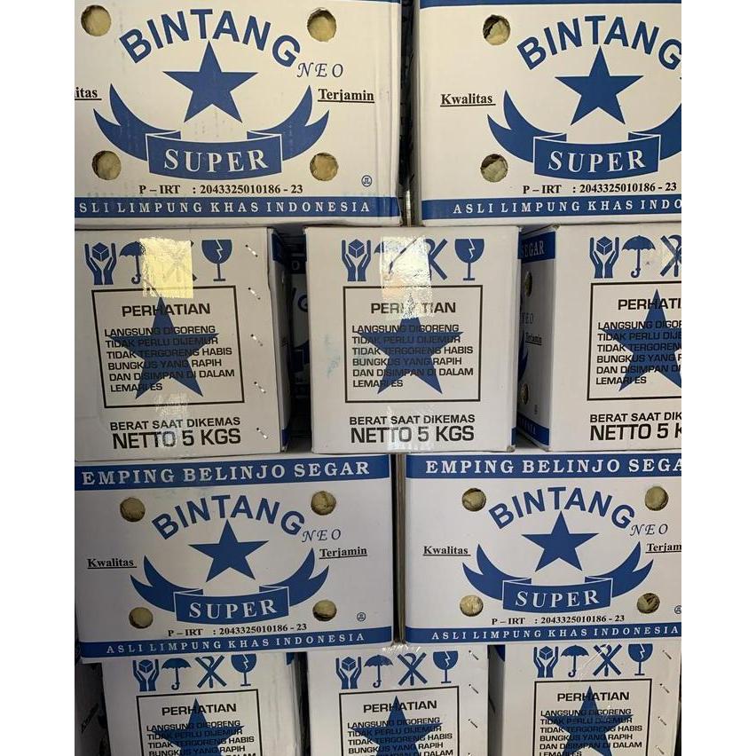 Hijaudaun- Emping Belinjo Melinjo Segar Limpung Bintang Super Biru 1 Bal Dus 5 Kg