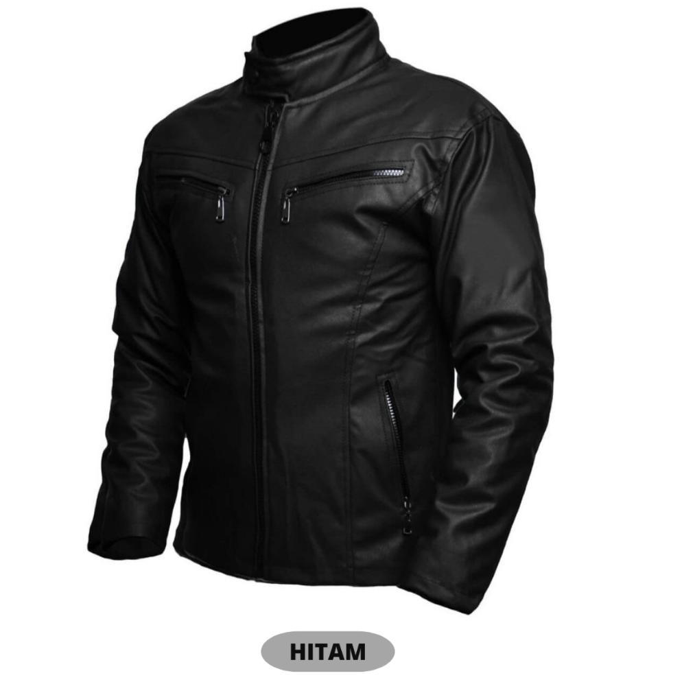 HOT JAKET KULIT POLOS PRIA BIKERS BKR006 | JAKET TOURING | JAKET SEMI KULIT DISTRO BANKERS BANDUNG J