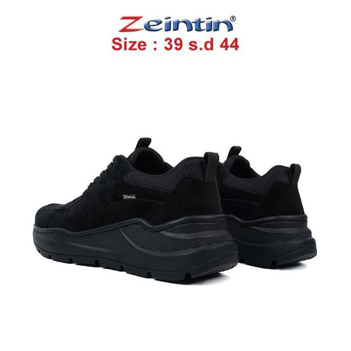 BELI Zeintin - Sepatu Sneakers Pria Full Hitam Sepatu Sekolah Hitam Sepatu Sport BL BELI