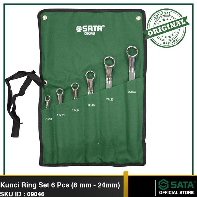 Grosir Kunci Ring Set 6 Pcs Metric 09046 Sata Tools
