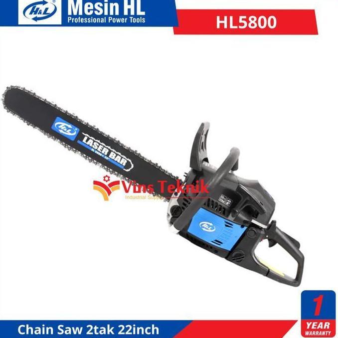 Grosir H&L Hl5800 Mesin Gergaji Kayu Chain Saw 22Inch Hl 5800 + Laser Bar