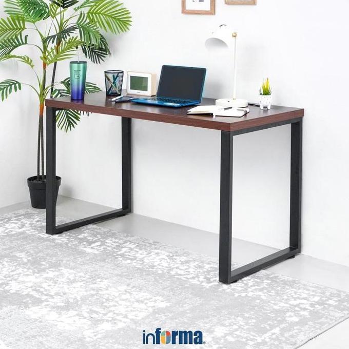 Informa Benne Meja Kantor - Hitam Meja Kerja Meja Laptop Belajar Komputer Minimalis